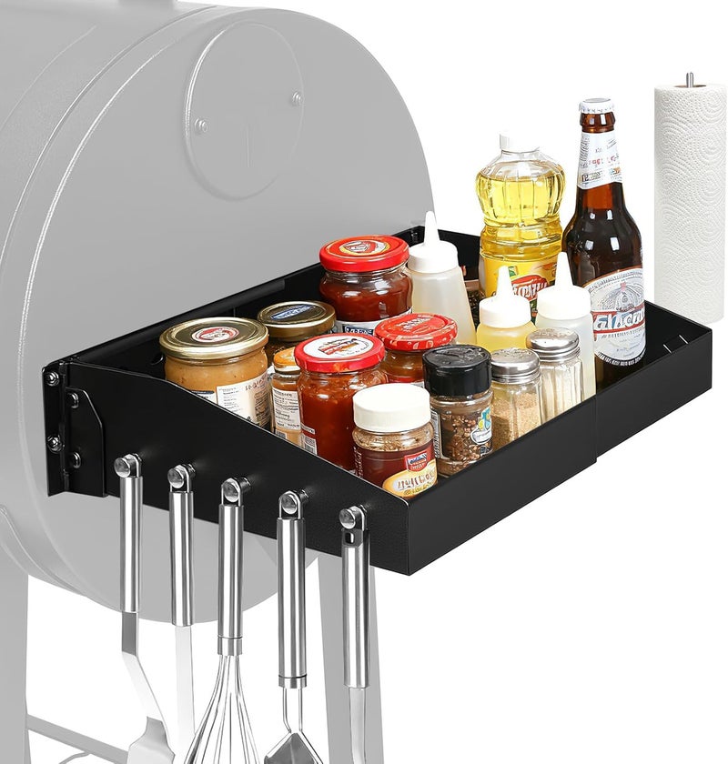GRISUN Adjustable Grill Side Shelf - Folding Prep Table for Pit Boss 540/700FB, Camp Chef & Char Griller and Dyna-Glo - Image 1